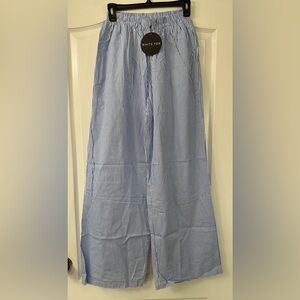 White Fox Always About Us Stripe Pants Light Blue